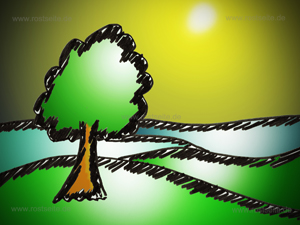 Baum mit Landschaft