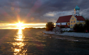 Bodensee Wasserburg Sonnenuntergang